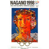 絹谷幸二 「銀嶺の女神」長野オリンピック公式ポスターの原画